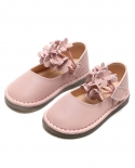 New Girl Princess Shoes Children Retro Beanie Shoes Shallow Mouth Leather Shoes