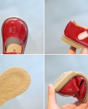 Zapatos de cuero para niños Nuevo Velcro Zapatos de fondo suave para niñas Zapatos de princesa