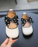 New Bow Childrens Small Leather Shoes Girls Summer Thin Soft-soled Princess Shoes