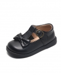 Nuevos zapatos de cuero para niñas, zapatos Mary Jane de fondo suave con lazo fino de verano para niños