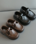 נעלי עור חדשות לילדים בנות אביב וסתיו נעלי יחיד שחורות נעלי עור קטנות נעלי תינוק נשיות נעלי תינוק br