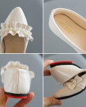 أحذية جديدة للبنات بمقدمة مدببة من اللؤلؤ الضحل الفم الضحل أحذية الأميرة للأطفال نعل ناعم