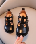 أحذية جلدية جديدة للأطفال لينة أسفل أحذية الفتيات الفيلكرو