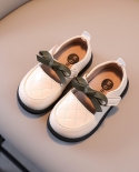 Zapatos de cuero para niños New Soft Bottom Bow Beanie Shoes