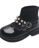 Girls Boots New Pearl Childrens Princess Leather Shoes