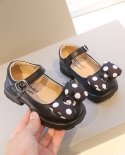 Zapatos individuales para niñas, nuevos zapatos de princesa con lazo, zapatos de cuero para niños de fondo suave