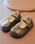 أحذية جلدية الأميرة للأطفال أحذية جديدة للبنات قبعة صغيرة أحذية ماري جين