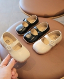 Zapatos de cuero para niñas Nuevos zapatos de princesa para niños con velcro de fondo suave