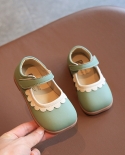 Moda lindo encaje niñas princesa zapatos suela suave Velcro niños zapatos de cuero