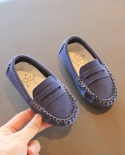 Zapatos de gorro de cuero nobuk de moda para niños Zapatos de cuero sin cordones de primavera Zapatos casuales