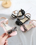 Pretty Pink Sandals For Girls Summer Fashion Bow Kids Princess Shoes