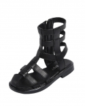 Trendy High Top Black and White Childrens Sandals Girls Roman Sandals