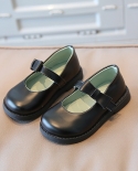 أحذية جلدية كلاسيكية كلاسيكية للأطفال بفيونكة فيلكرو أحذية كاجوال للبنات