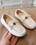 Fashionable Boys Leather Shoes Slip-On Childrens Soft Sole British Style Casual Shoes