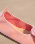 الربيع أحذية الأطفال الجلدية لطيف الفتيات الوردي زهرة لينة وحيد حذاء كاجوال