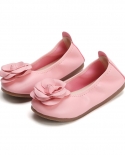 الربيع أحذية الأطفال الجلدية لطيف الفتيات الوردي زهرة لينة وحيد حذاء كاجوال