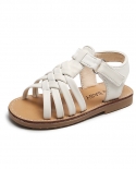 Cute And Fashionable Kids Braided Sandal Flats Girls Beach Holiday Leather Sandals
