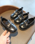 Zapatos planos casuales negros para niñas pequeñas a la moda, zapatos Beanie para niños