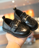 Zapatos planos casuales negros para niñas pequeñas a la moda, zapatos Beanie para niños