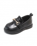 Fashion Little Girls Black Casual Flat Shoes Kids Beanie Shoes. أحذية الأطفال الصغيرة