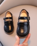 Zapatos de cuero para niñas Estilo vintage Niños Pisos casuales