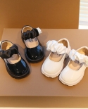 סתיו נעלי נסיכות חדשות לילדות תחתון רך קזואל נעלי יחיד לילדים קשת נעלי עור קטנות לילדים