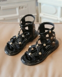 נעלי בנות רומיות 2022 קיץ חדשות גבוהות עם אצבעות פתוחות נסיכות ילדים של סנדלי ילדות קטנות