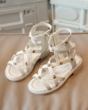 נעלי בנות רומיות 2022 קיץ חדשות גבוהות עם אצבעות פתוחות נסיכות ילדים של סנדלי ילדות קטנות