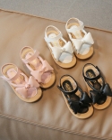 סנדלי ילדים 2022 קיץ חדש קשת בנות נעלי נסיכות תחתון רך נעלי חוף קזואל לילדים