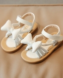 סנדלי ילדים 2022 קיץ חדש קשת בנות נעלי נסיכות תחתון רך נעלי חוף קזואל לילדים