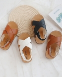 קיץ נעלי רומיות חדשות לילדים של גברים ונשים תינוק פשוט פרוע צלב סנדלים קזואל סקוטש