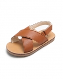 Summer Boys And Girls Simple Good-match Velcro Cross Casual Sandals
