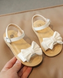 Girls Soft Bottom Glossy Bow Childrens Princess Sandals Summer Beach Casual Shoes