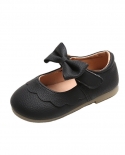 أحذية أطفال جلدية صغيرة بفيونكة ناعمة للبنات أحذية غير رسمية بشريط فيلكرو للأميرة