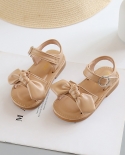 Girls Soft Bottom Bow Baby Beach Shoes Casual And Comfortable Sandals
