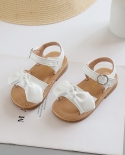 Girls Soft Bottom Bow Baby Beach Shoes Casual And Comfortable Sandals