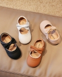 جولة اصبع القدم الناعمة وحيد القوس أحذية الأطفال الفتيات الفيلكرو الجلدية عارضة