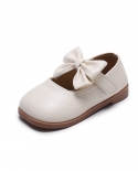 Zapatos de cuero para niños con lazo inferior suave y punta cuadrada, zapatos casuales para niñas pequeñas con velcro