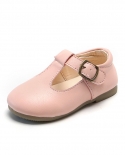 ילדות בסגנון בריטי נעלי עור קטנות באביב ובסתיו נעלי פוף חדשות לילדים בהתאמה אישית לילדה קטנה נעל יחידה