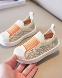 Fresh Color Matching Childrens Shell Toe Girls And Boys Flying Woven Soft Bottom Trendy Shoes