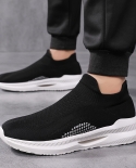 Mens Casual Shoes Spring Knit Couple Socks Shoes Uni Breathable Sneakers Fashion Slip On Loafers Men Running Shoes кр