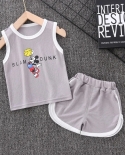 Childrens Suit Boys Girls Short Sleeved Summer Clothes Baby Clothes  Style Childrens Sports Leisure Vest Two Piece Set