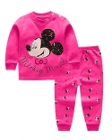 2022 New Baby Clothes Set Winter Cotton Newborn Baby Boy Girls Clothes Mickey Baby Pajamas Uni Childrens Clothing Set