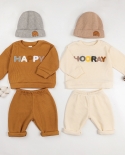 2022 Spring Fashion Baby Clothing Baby Girl Boy Clothes Set Newborn Sweatshirt  Pants Kids Suit Outfit Costume Sets Acc