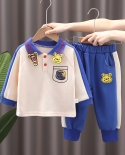 Spring Autumn Children Clothes Set Boys Animal Suit T Shirt  Trousers Baby Outfits Sports Toddler Girls Clothes Kids Tr
