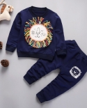 Childrens Clothes  Autumn And Winter Boys And Girls Longsleeved Oneck Clothes 26 Years Old Baby Tshirts And Pants Sets 