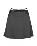 Minifalda Tossy de satén azul Y2k para mujer, faldas envolventes de cintura alta, verano 2022, falda con corsé negro, elegante, 