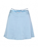 Tossy Blue Satin Y2k Mini Skirt Women High Waist Wrap Skirts Summer 2022 Black Corset Skirt Elegant Lady Fashion Streetw