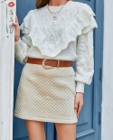 Tossy Women Elegant Plaid Short Skirt Solid Faux Suede Chic Mini Skirt Ladies  Slim A Line Skirts 2022 Fashion Streetwea
