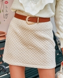 Saia curta xadrez elegante feminina tossy sólida de camurça chique mini saia feminina slim uma linha 2022 moda streetwea